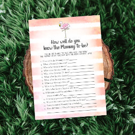 Koraal gestreept Flamingo die mama het beste spel  Kaart