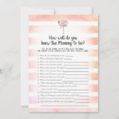 Koraal gestreept Flamingo die mama het beste spel  Kaart (Voorkant)