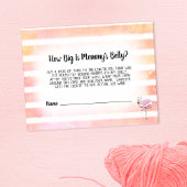 Koraal Gestreept Flamingo Mama's Buik Maat Game Informatiekaartje