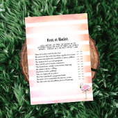 Koraal gestreept flamingo onder Baby shower Kaart