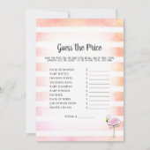 Koraal gestreept Flamingo raadt het prijsschoeisel Kaart (Voorkant)