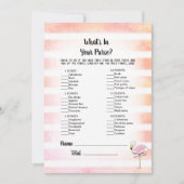 Koraal gestreept Flamingo Wat zit er in je paarse  Kaart (Voorkant)