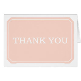 Koraal gewoon elegant bedankt kaart