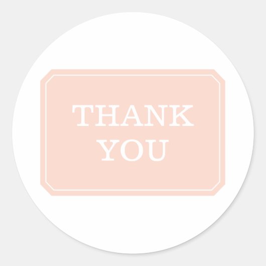 Koraal gewoon elegant bedankt Stickers (Voorkant)