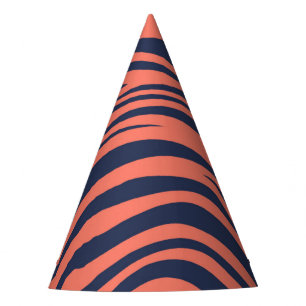 Koraal Glamoureus Tiger Stripes Animal Print Feesthoedjes