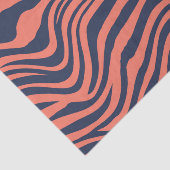 Koraal Glamoureus Tiger Stripes Animal Print Tissuepapier (Detail)