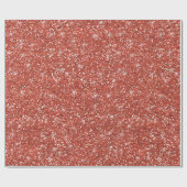Koraal Glitter Gedrukt Cadeaupapier (Vlak)