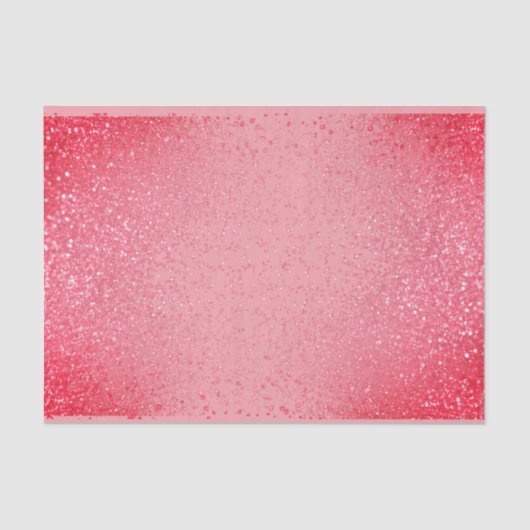 Koraal Glitter over Ombre Coral Background Tissuepapier (Voorkant)