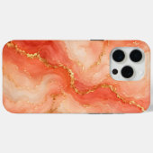 Koraal Goud Marmer Rivier Abstract Case-Mate iPhone Case (Achterkant (horizontaal))
