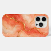 Koraal Goud Marmer Rivier Abstract Case-Mate iPhone Case (Achterkant (horizontaal))