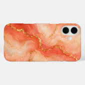 Koraal Goud Marmer Rivier Abstract Case-Mate iPhone Case (Achterkant (horizontaal))