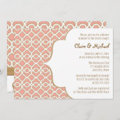 Koraal Goud Marokkaanse Koppels Huwelijksdouche Kaart (Voorkant / Achterkant)