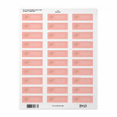 Koraal Gouden Elegante Script Monogram Adres Etiket (Full Sheet)
