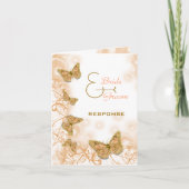Koraal gouden trouw verlovingsjubileum kaart (Voorkant)