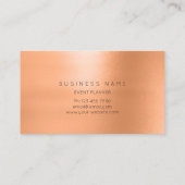 Koraal Gouden Zalm Bloem Botanische Metallic MInim Visitekaartje (Achterkant)