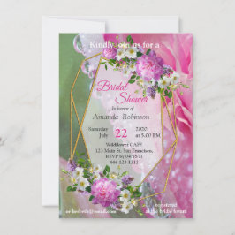 Koraal, gras en pony-roze bloei kaart