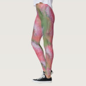 Koraal, gras en pony-roze bloei leggings (Links)