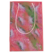 Koraal, gras en pony-roze bloei medium cadeauzakje (Voorkant)