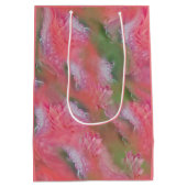 Koraal, gras en pony-roze bloei medium cadeauzakje (Achterkant)