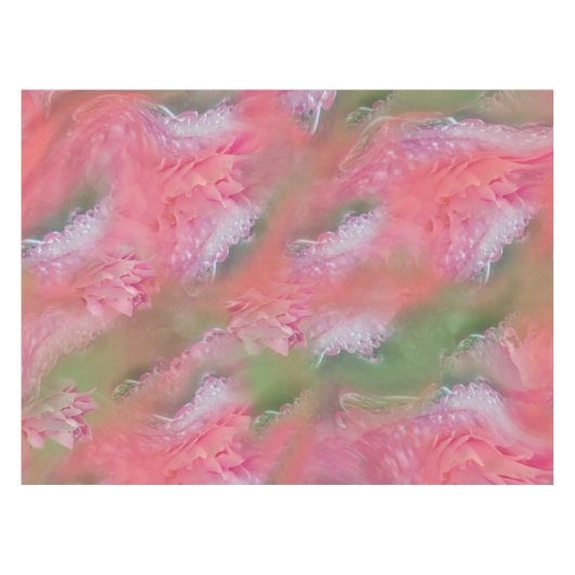 Koraal, gras en pony-roze bloei tafelkleed (Voorkant (Horizontaal))