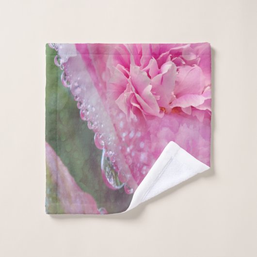 Koraal-, gras- en pony-roze Bloomkeukenset Bad Handdoek (Wasdoekje)