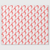 Koraal Great Dane-patroon Cadeaupapier (Vlak)