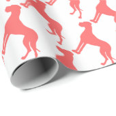 Koraal Great Dane-patroon Cadeaupapier (Rol Hoek)