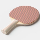 Koraal Grijs Geruit Diamant Patroon Tafeltennisbatje (Voorkant Gekanteld)