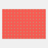 Koraal, groen en wit inpakpapier vel (Voorkant 3)