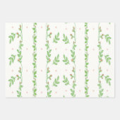 Koraal, groen en wit inpakpapier vel (Voorkant 2)