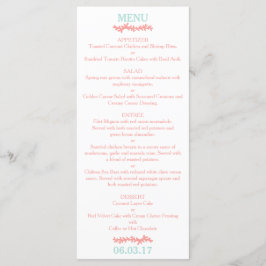 Koraal Hart Aqua Strand Bruiloft Menu