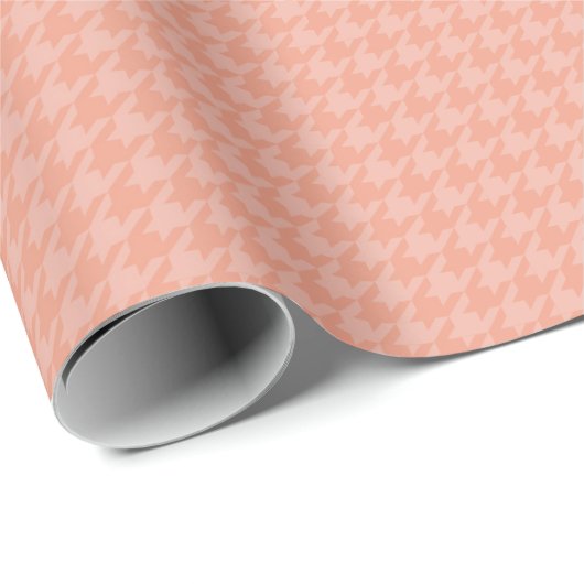 Koraal Houndstooth Wrapping Paper Roll Cadeaupapier (Rol Hoek)