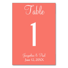 Koraal Huwelijk Tafel Nr. Kaarten
