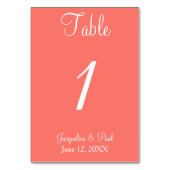 Koraal Huwelijk Tafel Nr. Kaarten (Voorkant)