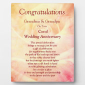 Koraal Huwelijksjubileum Oma en Opa  Fotoplaat (Voorkant)