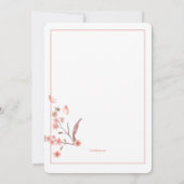 Koraal Hydrangea Uitnodiging (Achterkant)