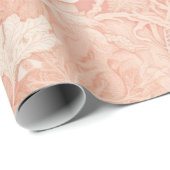 Koraal in Ivoor op Perzik Cadeaupapier (Rol Hoek)