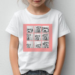 Koraal Instagram Foto Collage met 9 foto's T-shirt<br><div class="desc">Gebruik je foto's zonder lijsten op deze. Voeg uw favoriete afbeeldingen en momentopnamen toe aan deze strip voor een leuke geheugenhouder. Een artistieke manier om je beste foto's te tonen die foto's delen.</div>