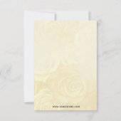 Koraal Ivory Rozen  Bridal Tea nodigt uit Kaart (Achterkant)