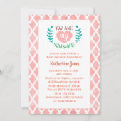 Koraal Je bent mijn Sunshine Baby shower Kaart (Voorkant)