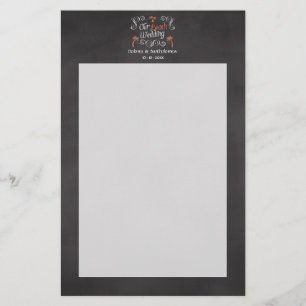 Koraal karton-kartonnen strand bruiloft briefpapier