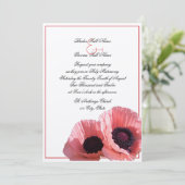 Koraal Klaprozen Kaart (Staand voorkant)