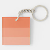 Koraal Kleur Blokken Aangepaste Monogram Naam Sleutelhanger (Achterkant)