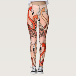 Koraal Kleur Flamingo's Leggings