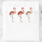 Koraal Kleur Flamingo's Rechthoekige Sticker (Tas)