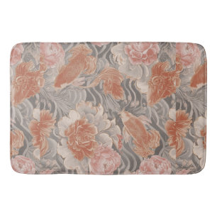 Koraal Koi Chinoiserie Bloempatroon Badmat