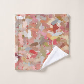 Koraal Kralen Verf Splatter 5050 Bad Handdoek (Wasdoekje)