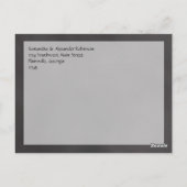 Koraal krijtbord script strand bruiloft dank u briefkaart (Achterkant)