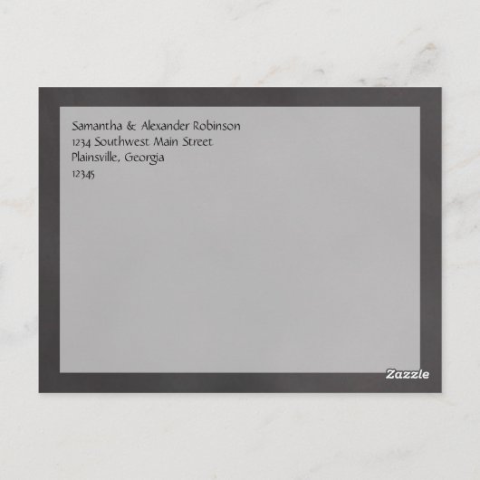 Koraal krijtbord script strand bruiloft dank u briefkaart (Achterkant)