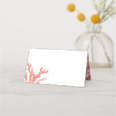 Koraal kunst bruiloft plaats kaarten plaatskaartje (Achterkant)